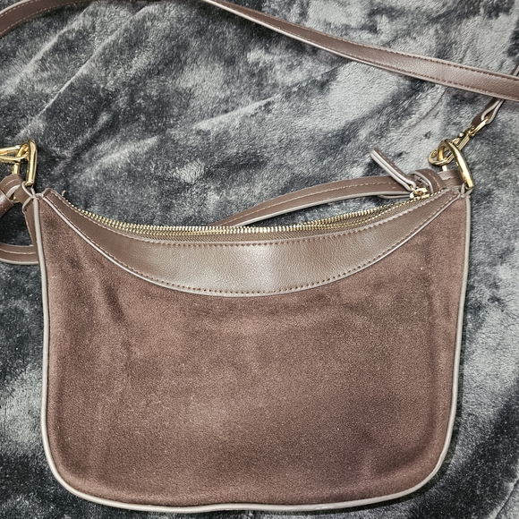 H&M Handbags - H&M Brown Suede Crossbody Bag